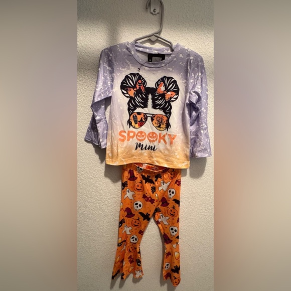 Spooky Mini Halloween little girls 2pc set - Picture 1 of 2